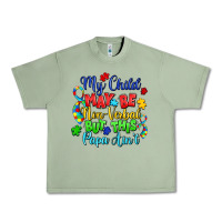 Oil Green my child may be non verbal but this papa ain't Urban Heavy Tee - LillyAllenDesigns