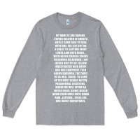 Heather Grey MY NAME IS ZAK BAGANS - GHOST ADVENTURES Long Sleeve Tee - SnappyArt