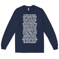 Navy MY NAME IS ZAK BAGANS - GHOST ADVENTURES Long Sleeve Tee - SnappyArt