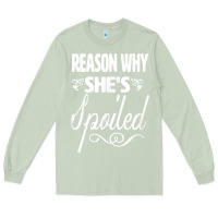 Matcha the reason she is spoiled couples matching set valentines t shirt Long Sleeve Tee - SnappyArt
