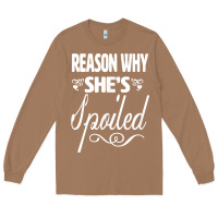 Toasted Coconut the reason she is spoiled couples matching set valentines t shirt Long Sleeve Tee - SnappyArt