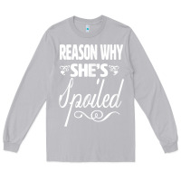Moon Dust the reason she is spoiled couples matching set valentines t shirt Long Sleeve Tee - SnappyArt