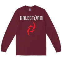 Burgundy halestorm black Long Sleeve Tee - SnappyArt