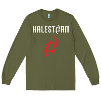 Army Green halestorm black Long Sleeve Tee - SnappyArt