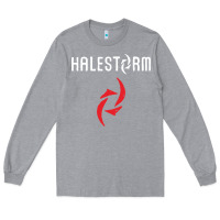 Heather Grey halestorm black Long Sleeve Tee - SnappyArt