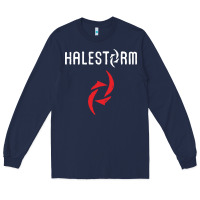 Navy halestorm black Long Sleeve Tee - SnappyArt