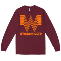 Burgundy whataburger Long Sleeve Tee - SnappyArt