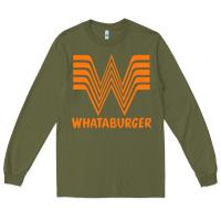 Army Green whataburger Long Sleeve Tee - SnappyArt