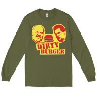Army Green Dirty Burger Long Sleeve Tee - SnappyArt