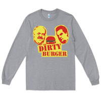 Heather Grey Dirty Burger Long Sleeve Tee - SnappyArt