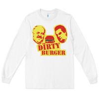 White Dirty Burger Long Sleeve Tee - SnappyArt