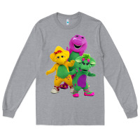 Heather Grey new 755 barney and friends cute Long Sleeve Tee - SnappyArt