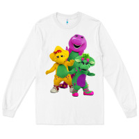 White new 755 barney and friends cute Long Sleeve Tee - SnappyArt