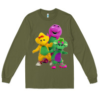 Army Green new 755 barney and friends cute Long Sleeve Tee - SnappyArt