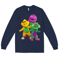 Navy new 755 barney and friends cute Long Sleeve Tee - SnappyArt
