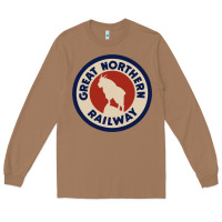 Toasted Coconut Great Northern Railroad Long Sleeve Tee - SnappyArt