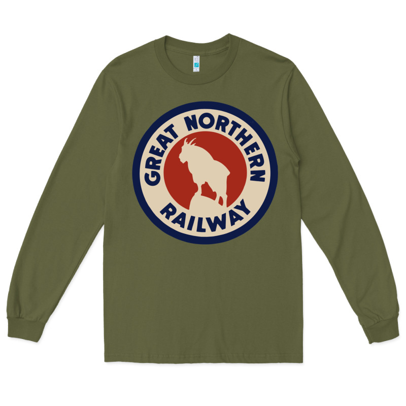 Great Northern Railroad Long Sleeve Tee by SnappyArt | Teevron