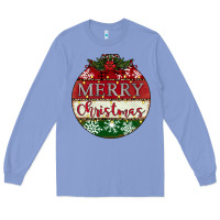 Colony Blue merry christmas Long Sleeve Tee - CowhideDigitalArt