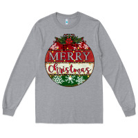 Heather Grey merry christmas Long Sleeve Tee - CowhideDigitalArt