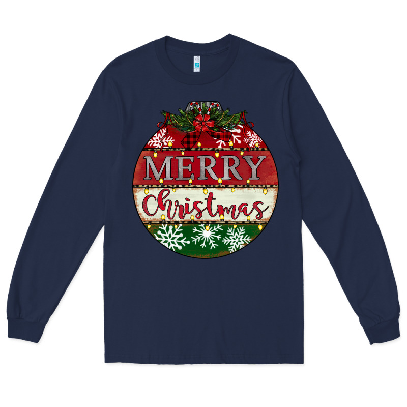 Merry Christmas Long Sleeve Tee by CowhideDigitalArt | Teevron