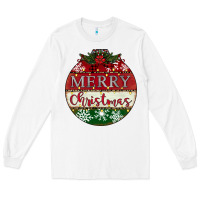 White merry christmas Long Sleeve Tee - CowhideDigitalArt