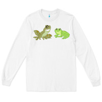 White The Princess and the Frog Tiana and Naveen Art Long Sleeve Tee - SnappyArt
