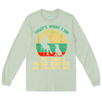 Matcha that what i do i pet dogs read books and i know things t shirt Long Sleeve Tee - SnappyArt