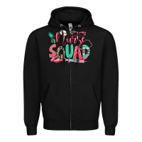 Black nurse squad Zipper Hoodie - RanaPortraitStore