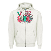 Oatmeal Heather nurse squad Zipper Hoodie - RanaPortraitStore