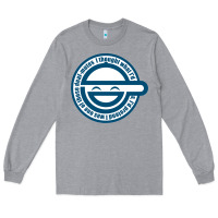 Heather Grey Laughing Man GHOST IN THE SHELL Classic Long Sleeve Tee - SnappyArt