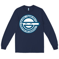 Navy Laughing Man GHOST IN THE SHELL Classic Long Sleeve Tee - SnappyArt