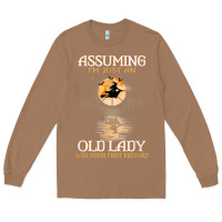 Toasted Coconut assuming i'm just an old lady was your first mistake witch Long Sleeve Tee - SnappyArt