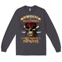 Smoke pirate the beatings will continue until morale improves Long Sleeve Tee - SnappyArt