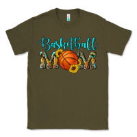 Army Green western leopard camouflage sunflowers glitter mom basketball Classic Tee - Artiststas