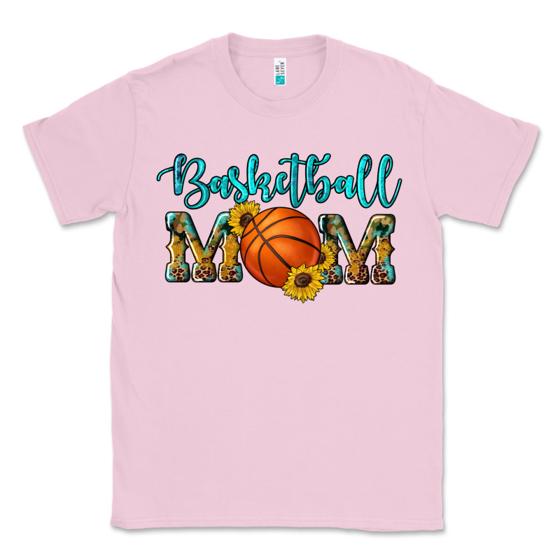 Western Leopard Camouflage Sunflowers Glitter Mom Basketball Classic Tee by Artiststas | Teevron