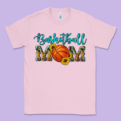 Western Leopard Camouflage Sunflowers Glitter Mom Basketball Classic Tee Designed By Artiststas