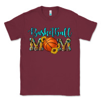Burgundy western leopard camouflage sunflowers glitter mom basketball Classic Tee - Artiststas