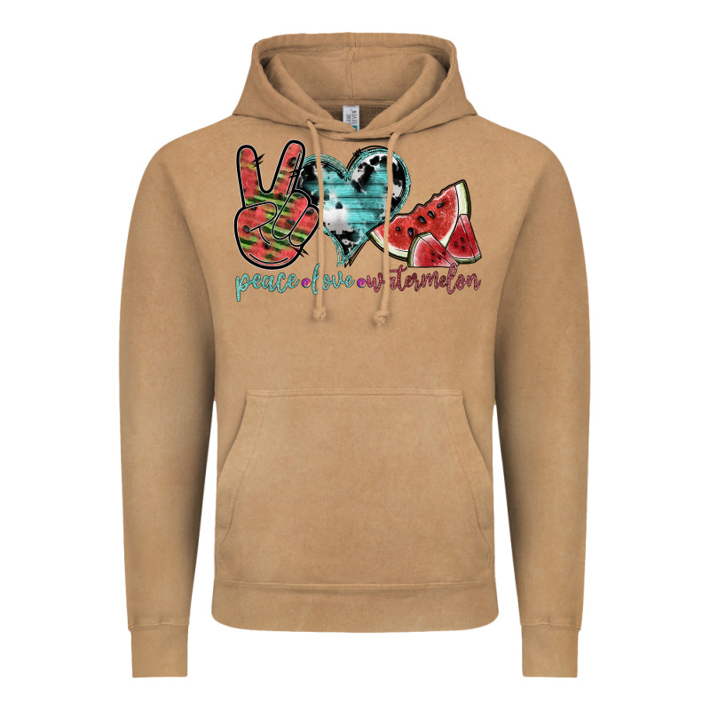 Peace Love Watermelon Vintage Hoodie by SublimationCraftShop | Teevron