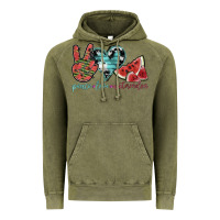 Vintage Olive peace love watermelon Vintage Hoodie - SublimationCraftShop