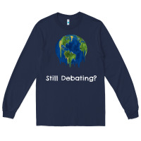 Navy environmental climate change still debating summer Long Sleeve Tee - SnappyArt