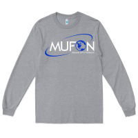 Heather Grey design mufon mutual ufo network hdb gift for men a Long Sleeve Tee - SnappyArt