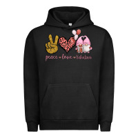Pigment Black Peace Love Valentines Gnomes Urban Hoodie - Jasminsmagicworld