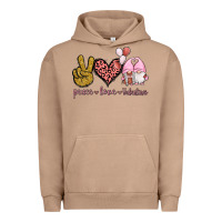 Pigment Burro Peace Love Valentines Gnomes Urban Hoodie - Jasminsmagicworld