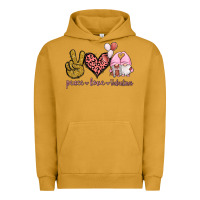 Pigment Peanut Butter Peace Love Valentines Gnomes Urban Hoodie - Jasminsmagicworld