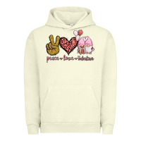 Pigment Pistachio Peace Love Valentines Gnomes Urban Hoodie - Jasminsmagicworld