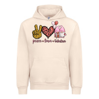 Sandshell Peace Love Valentines Gnomes Urban Hoodie - Jasminsmagicworld