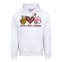 White Peace Love Valentines Gnomes Urban Hoodie - Jasminsmagicworld