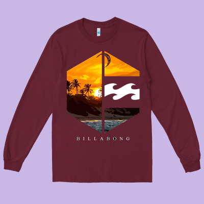 Billabong Long Sleeve Tee Designed By Snappyart