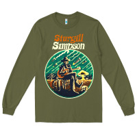 Army Green sturgill simpson retro Long Sleeve Tee - SnappyArt