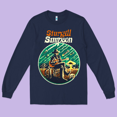 Sturgill Simpson Retro Long Sleeve Tee Designed By Snappyart